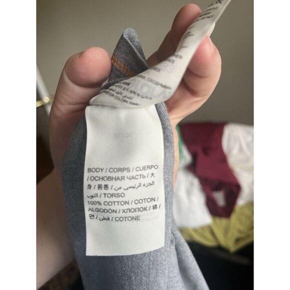 SuperDry Orange Label T-Shirt Mens Size XL Gray Logo Embroidered Vintage - Picture 8 of 8